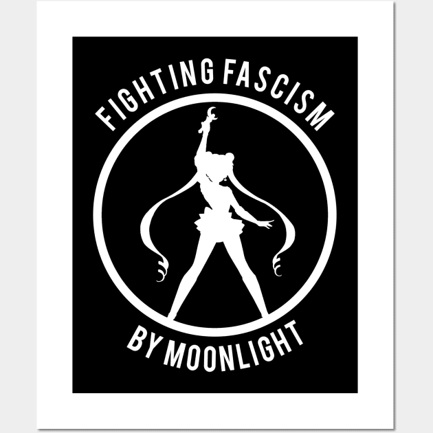 Fighting Fascism By Moonlight Wall Art by ShawnaMac